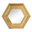 Miroir hexagonal en bois 18,5 po X