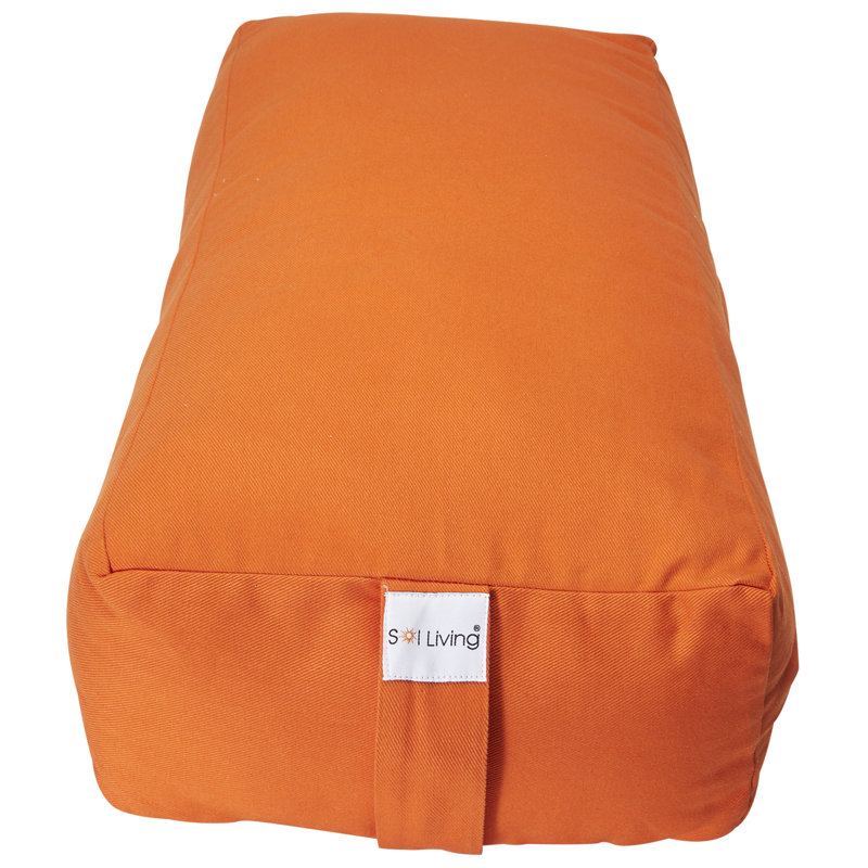 Orange Cotton Rectangle Bolster Meditation Pillow