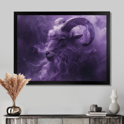 Impression d'art mural mauve, astrologie, ascension du Capricorne