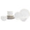 Pique Gold Rim 18 Piece Porcelain Dinnerware Set