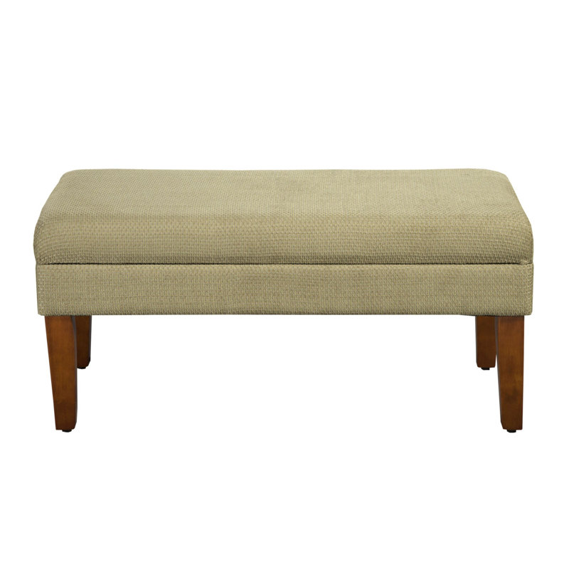 Banc de rangement à couvercle rabattable Delphina, Marron foncé, Bleu marine