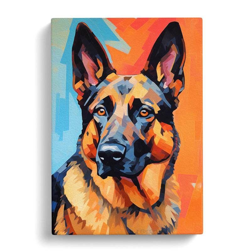 German Shepherd No.2 - No Frame Print, 50cm H x 35cm W x 3cm D