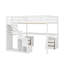 Lit mezzanine double avec commode, bureau et bande lumineuse-748988563