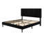 Lit Queen Size, cadre en métal recouvert de velours, chambre moderne et ajustable-1173038119