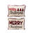 20 In. Embroidered Merry Christmas Throw Pillows Set Of 2