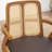Modern Upholstered Faux Leather Rattan Back Dining Chairs-1807713262
