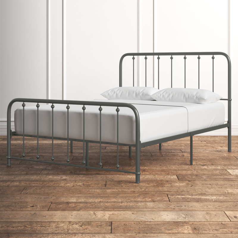 Lit plateforme Lueras, Double, Gris