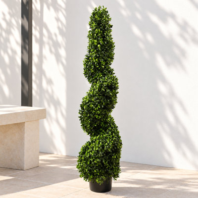 Faux Ficus and Foliage Plant in Plastic Pot Liner