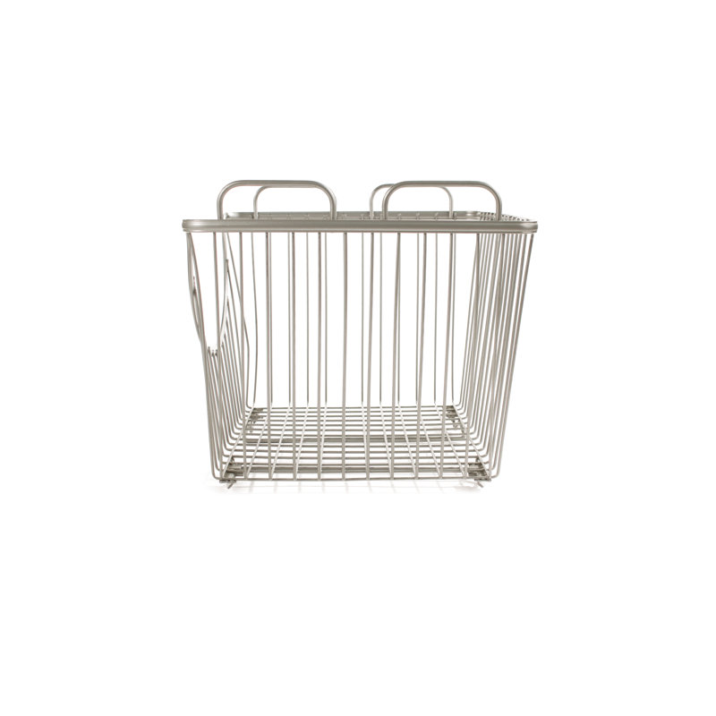 Dotted Line™ Albie Basket, Satin Nickel