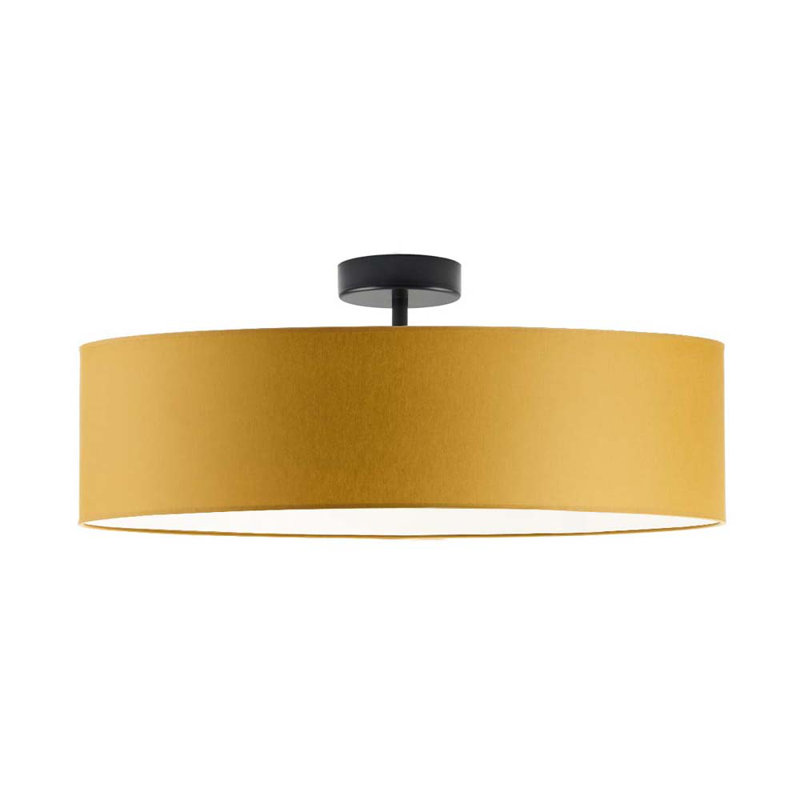 Audriona Semi Flush Mount, Mustard, Black, 35cm H x 60cm W x 60cm D