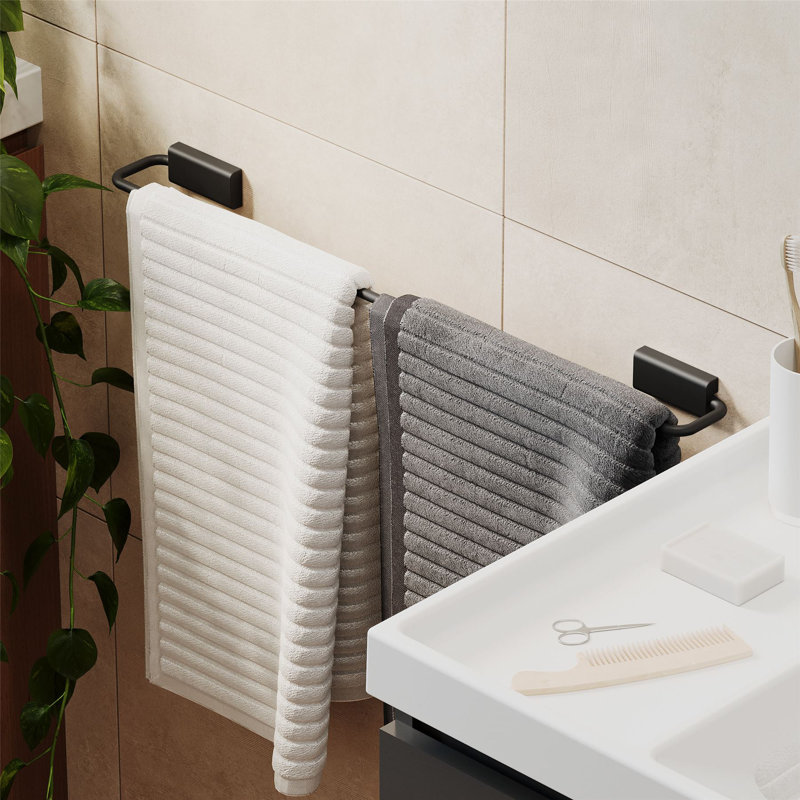 Aldegonde 61 cm L Towel Stand, Matte Black
