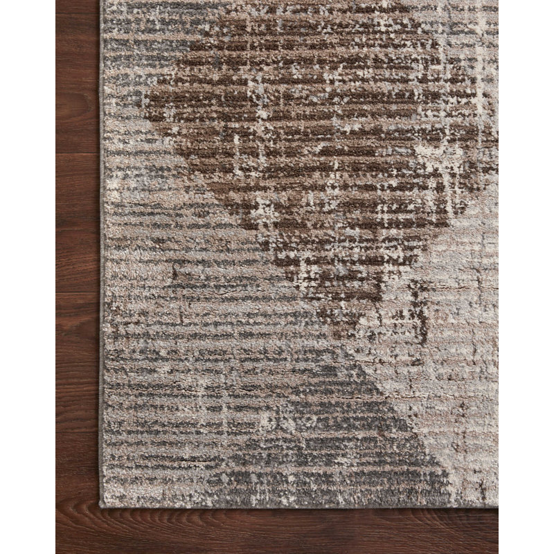 Sidwell Geometric Brown/Gray Area Rug, Rectangle 7'10" x 10'6"