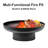 32" Outdoor Wood Burning Fire Pit Table with Grill