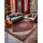 Marisol Burgundy Beige Oriental Machine Printed Cotton Polyester Area Rug-1587473721