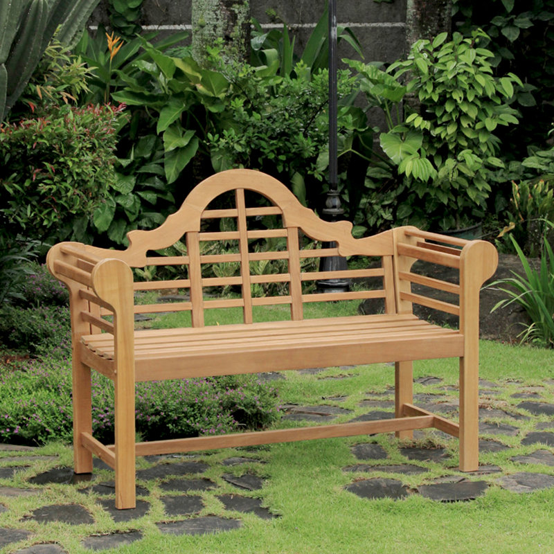 Banc de jardin pour l'extérieur Bea Teak, H 41 po x l 65,75 po x P 23,5 po