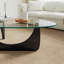 Table basse triangulaire moderne en verre avec piétement en bois massif-1684482100-1805751612