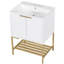 Meuble-lavabo blanc avec tablette Buldan