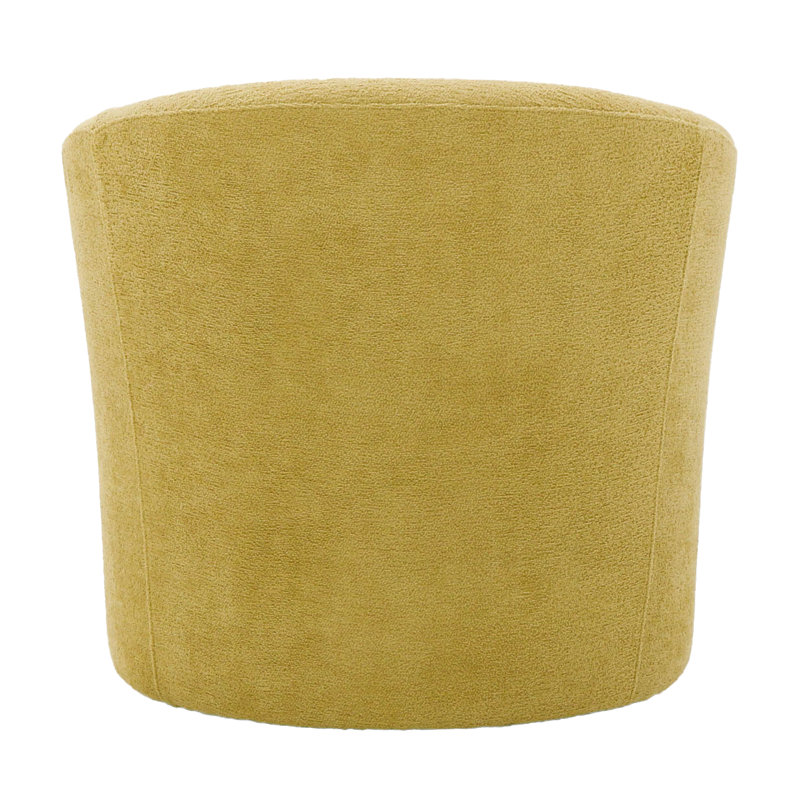 Fauteuil demi-tonneau pivotant 31 po Hansell, Mélange de polyester jaune