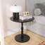 Table d'appoint ronde de 23 po, table d'appoint ronde, petite table pour petits espaces, table de chevet d'appoint moderne avec pieds en bois massif pour le salon, la chambre à coucher, les coins et le bureau-867703576