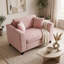 Fauteuil surdimensionné en chenille de 45 po avec accoudoirs en chenille de qualité supérieure et structure en bois massif-133341249