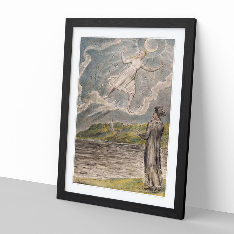The Wandering Moon by William Blake - Picture Frame Painting, Black, 48cm H x 36cm W x 2cm D