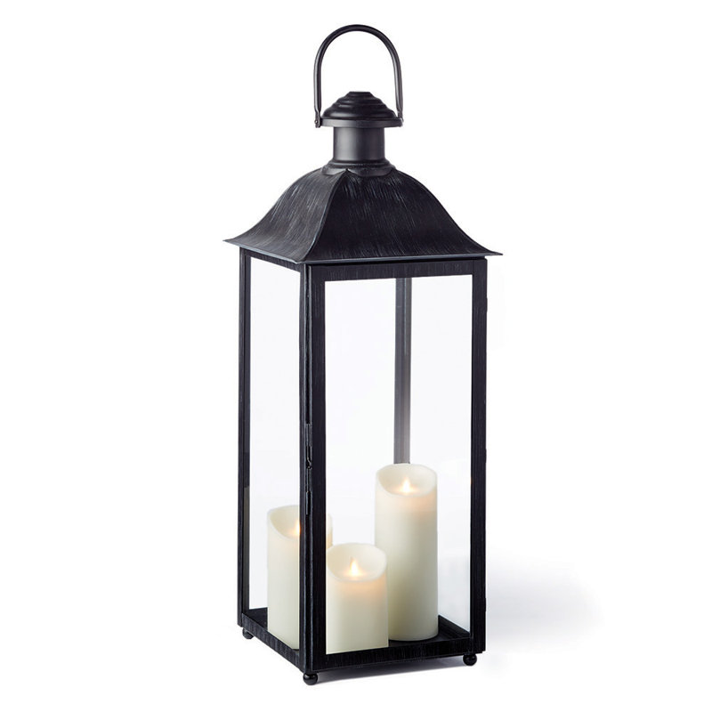 Coach House Lantern, 30" H x 11.5" W x 11.5" D, Black