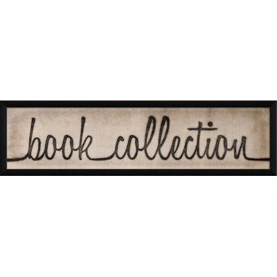 « book collection sign », art textuel encadré