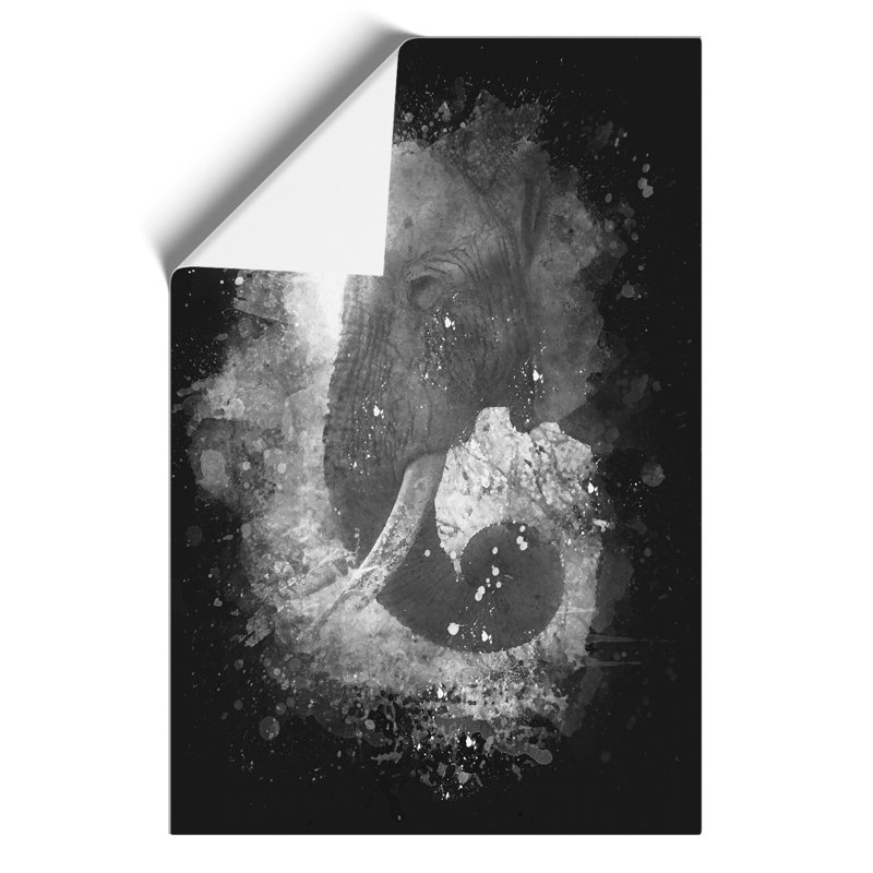 Elephant Paint Splash - Frameless Print, 42cm H x 30cm W x 0.1cm D