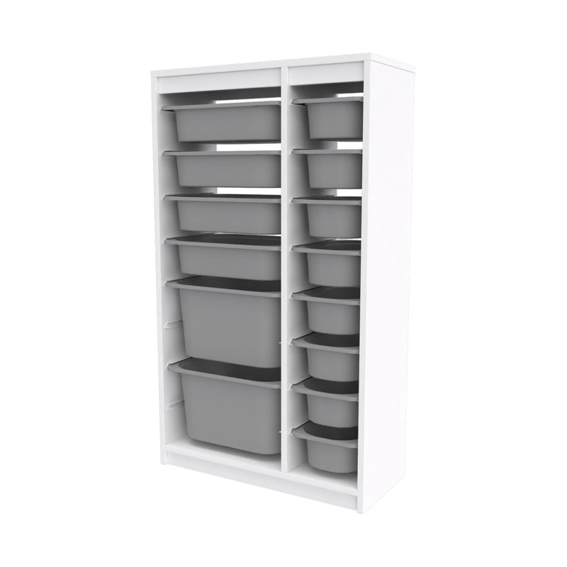 Armoire polyvalente moderne | 100% panneau de particules enduit de mélamine, épaisseur: 0,7 pouce | Comprend de nombreuses tablettes, des pieds en plastique et une conception murale | Parfait pour le bureau à domicile, le salon ou les solutions de rang