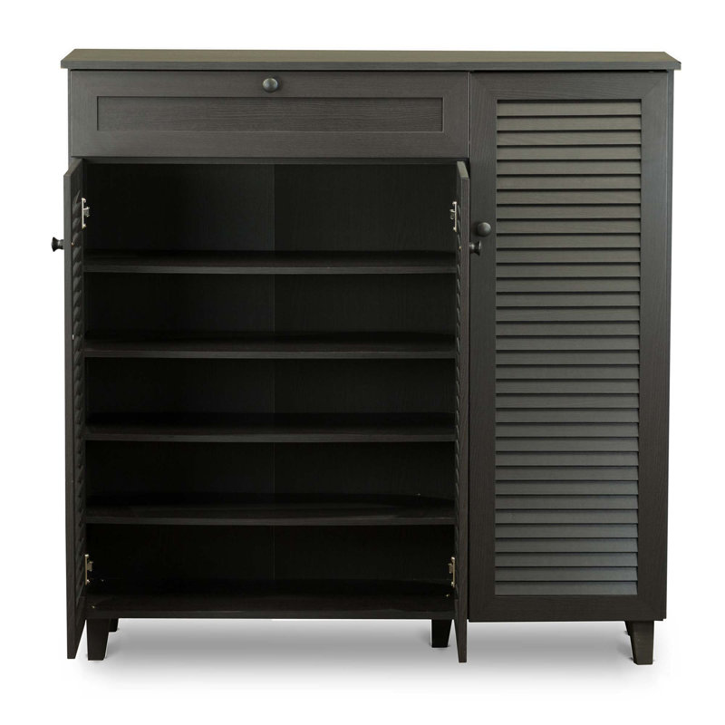 Armoire de rangement pour 20 paires de chaussures espresso, Espresso