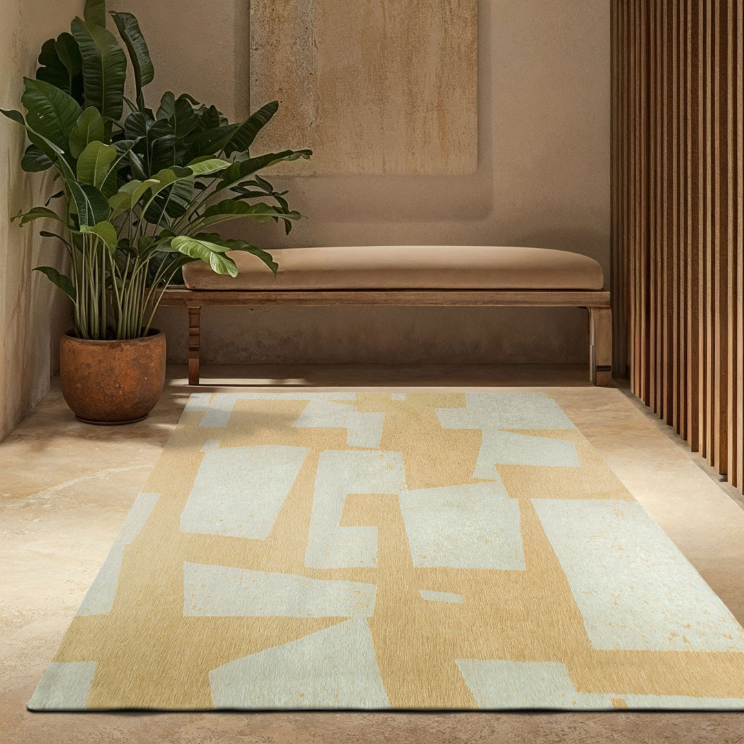 Flachgewebe-Teppich Debbra in Beige