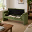 Banc de rangement moderne vert de 152 cm (60 pouces) en bois extra long pour deux personnes avec rangement dissimulé, idéal pour une chambre, un salon, une salle de jeux, une entrée ou un vestiaire.