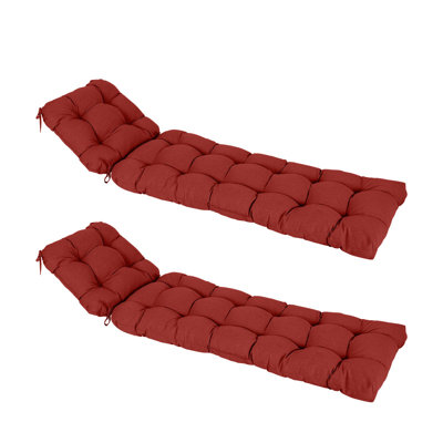  Coussin de chaise longue d'extérieur touffeté en polyester