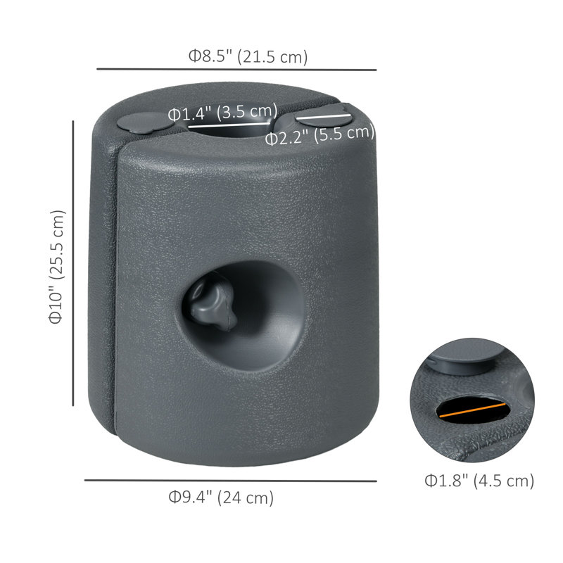 Ensemble de 4 poids de tente pour auvent Pop Up, 106 lb, gris clair