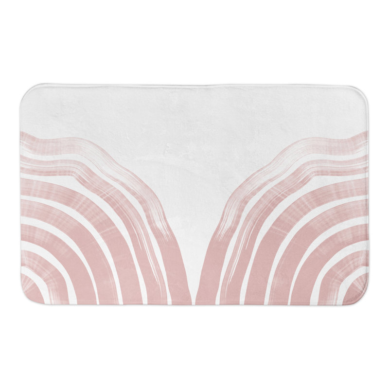 Tapis de bain Fedela Arch, Rose