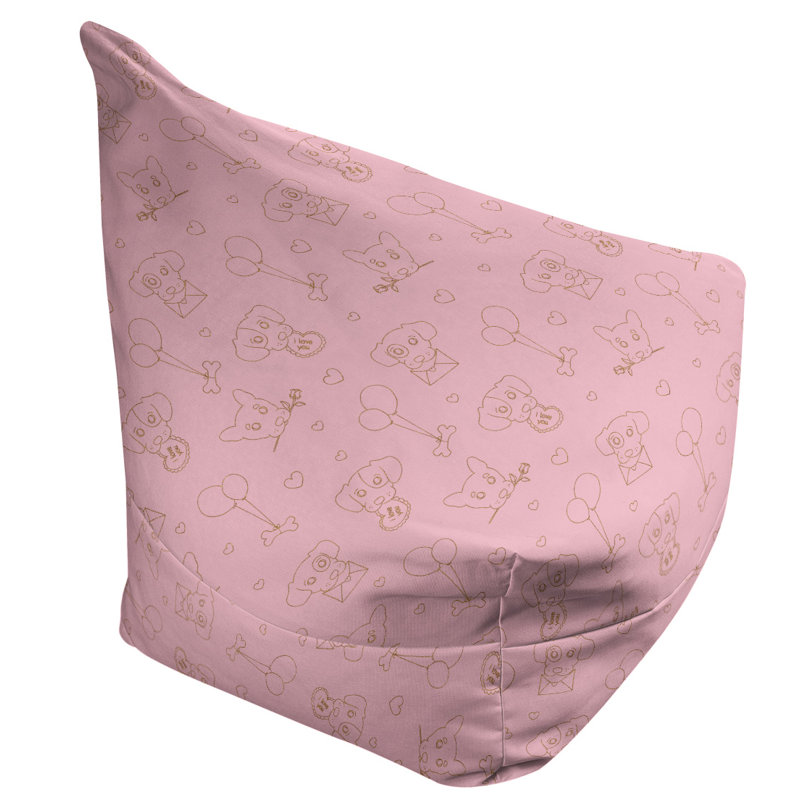 Fauteuil à billes et méridienne standard, Rose / doré, H 29 po x l 38 po x P 42 po