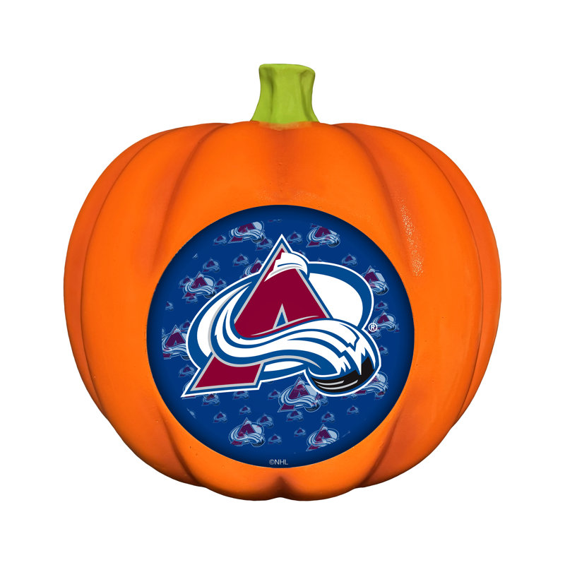 Citrouille décorative en résine avec logo 3D à DEL des Colorado Avalanche de la LNH | 25 cm, NHL Colorado Avalanche
