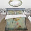 Peinture rétro de libellule volant - ensemble de housse de couette animaux - microfibre de polyester-110397781