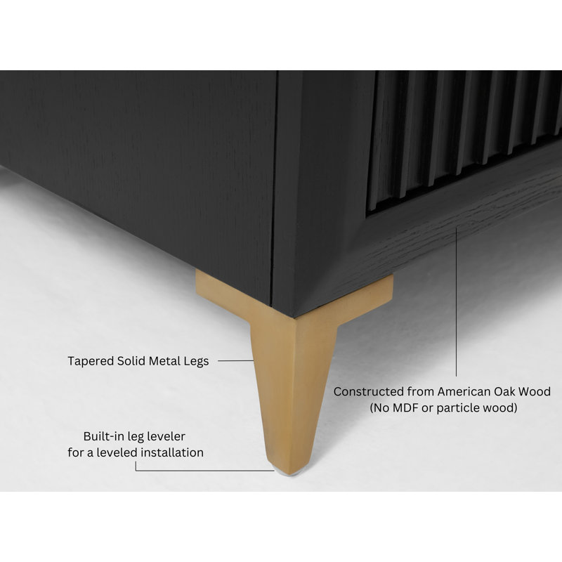 Turlington Freestanding Standard Bathroom Vanity with Top, Black Oak, 60"