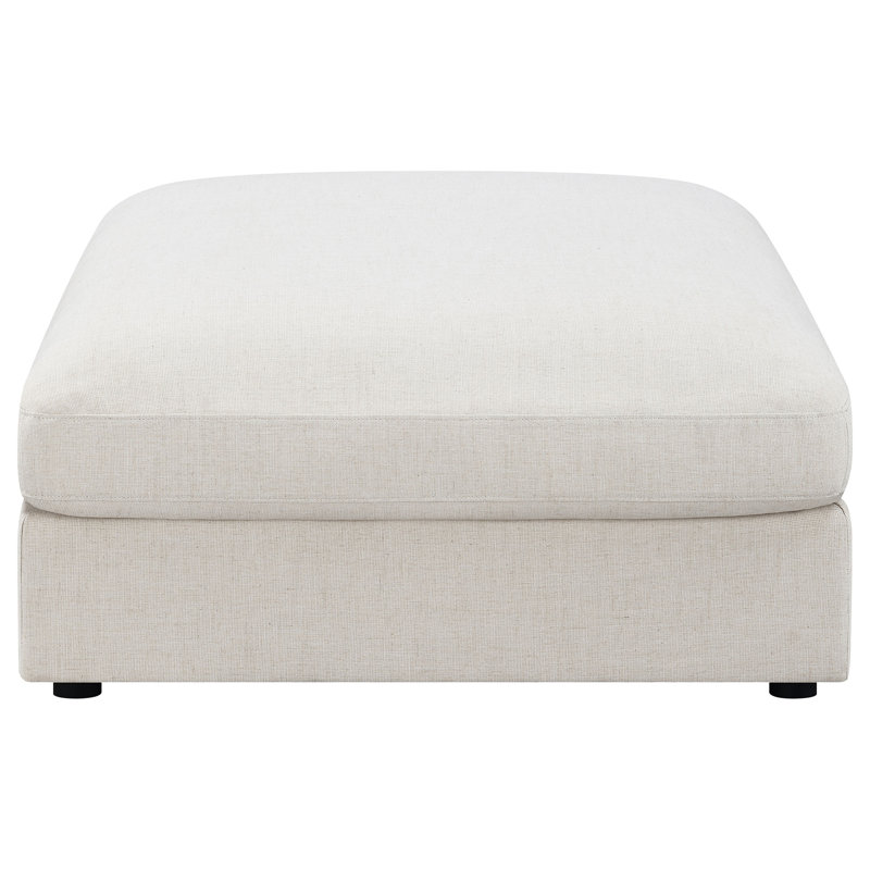 Repose-pieds carré beige Duncan (avec repose-pieds seulement), Beige