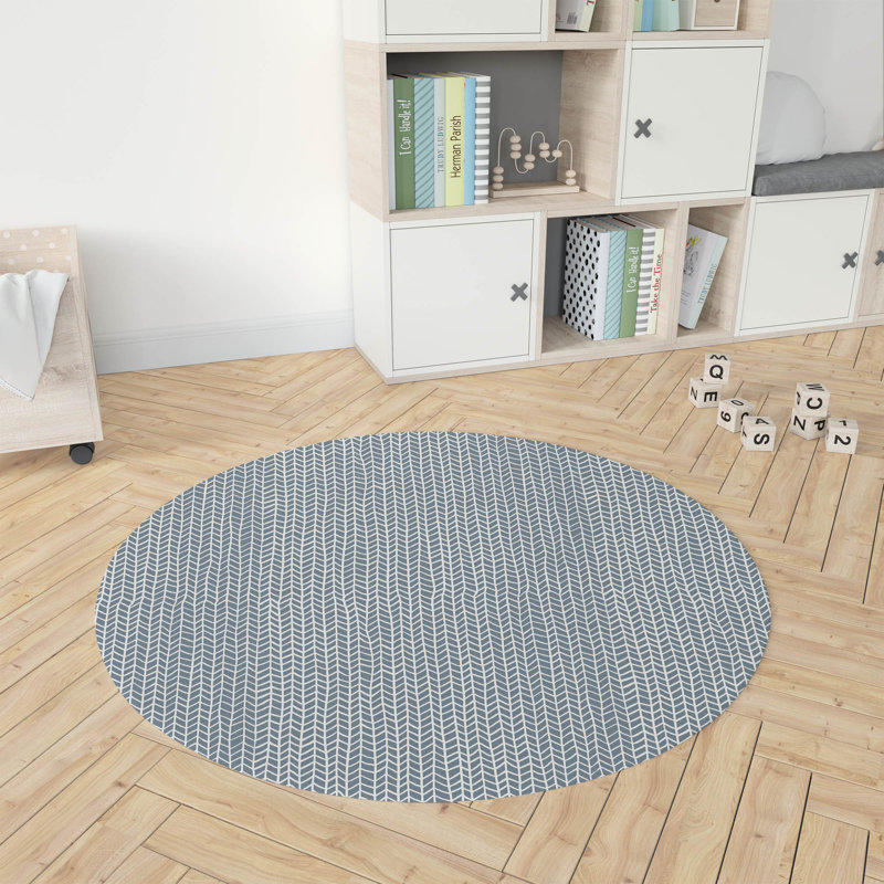 Tapis de jeu Chevron Feather, Bleu