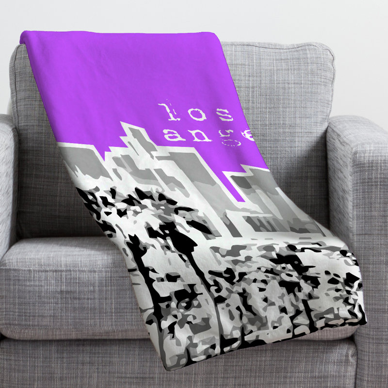 Bird Ave Throw Blanket, Purple, Small