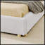 Structure de lit tapissier pour grand lit, style minimaliste moderne avec tête de lit haute incurvée, tissu en fil de cercle de qualité supérieure et support robuste pour les jambes, matelas non inclus - beige-131377796-131377797