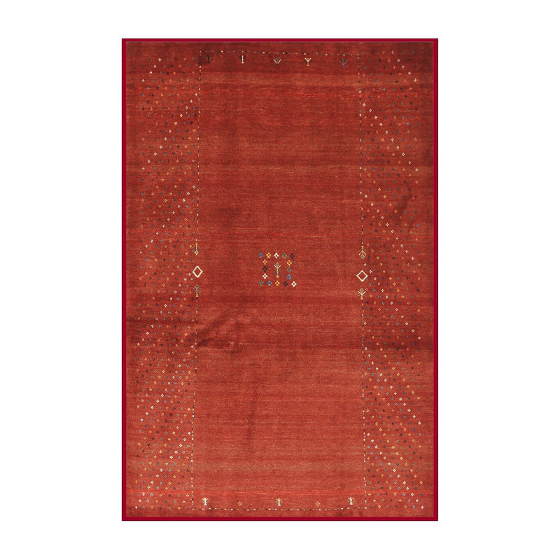 Tapis à aire brune contemporaine, Rectangle 5 pi x 7 pi