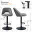 Ensemble de 4 tabourets de bar pivotants à hauteur réglable de 24 à 32 po-1225316020