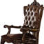 Ensemble de deux fauteuils de salle à manger capitonnés en similicuir brun et séquoia-1766355404-1766355406