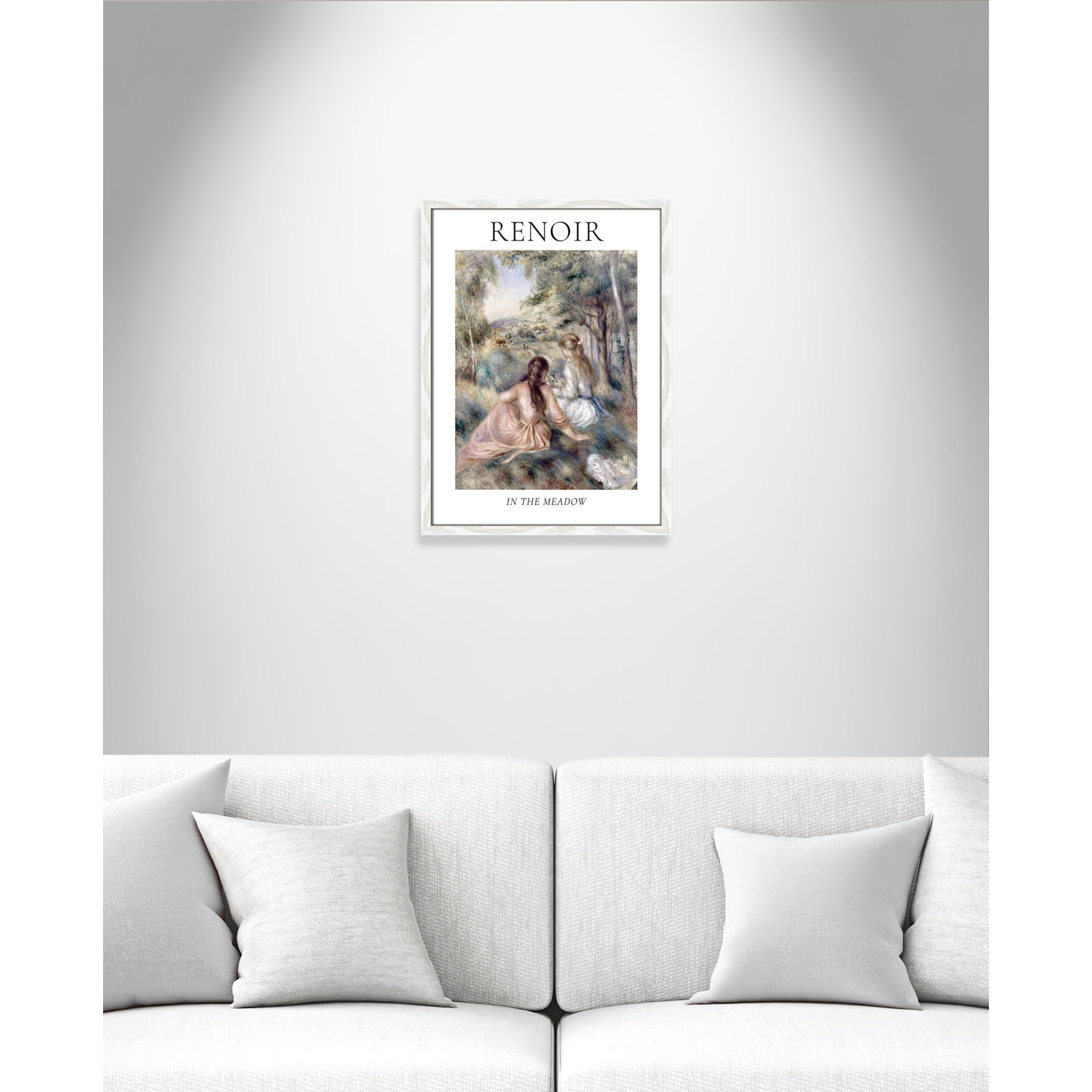 Old Masters Collection "In the Meadow" Print, White Single Picture Frame, No, 23" H x 17" W x 0.75" D