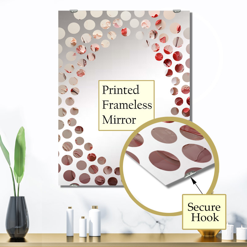 Defazio - Grand miroir mural cerise MIR132498, 32 po x 24 po