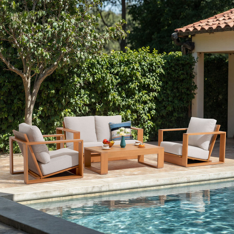 Ensemble de patio extérieur 4 pièces