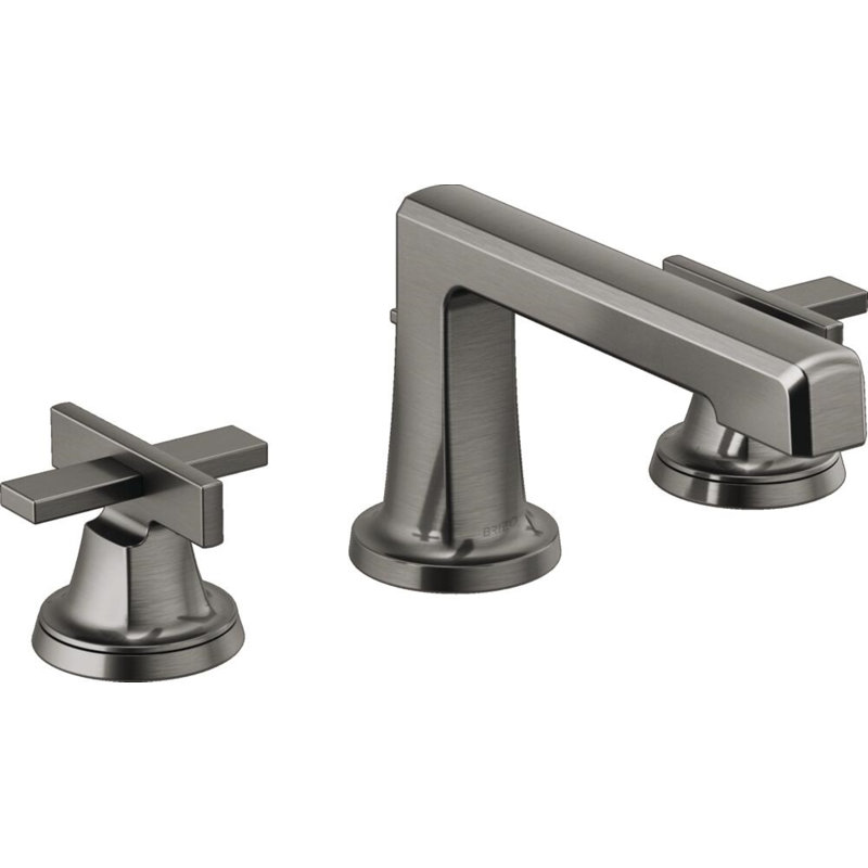 Levoir® Two-Handle Wall Mount Lavatory Faucet, Luxe Steel, Low Cross Handle, 1.5